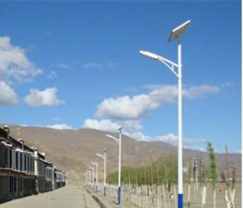 Street lamp in Tibet rural case